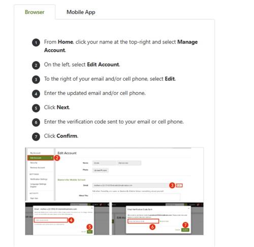 parent square contact changes